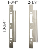 Custom Latch & Deadbolt Strike Plate, Curved lip 2-1/4 Door - Stainless Steel