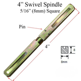 GROOVED SWIVEL SPINDLE 5/16 X 4" WITH PIN STOP - 429045