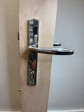 HOPPE MULTIPOINT LOCK HANDLESET, VERONA, M151/216N, SOLID BRASS-POLISHED CHROME