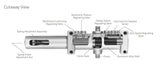 Accentra TJL4410 Series Door Closer, Top Jamb w/2-3/4" to 6-3/4" Reveals (180 Deg.), Hold Open, Size 1-6, Full Cover