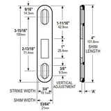 4801-02-603 Adams Rite Metal Strike in Zinc Plated