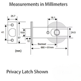 PRIVACY KNOB LATCH, 2" BACKSET, 5/16" HUB - 48145204