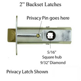 PRIVACY KNOB LATCH, 2" BACKSET, 5/16" HUB - 48145204