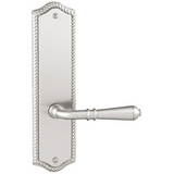 Emtek 7710 Rope 9-5/8" Non-Keyed Sideplate Lockset, Passage - Brass Tubular