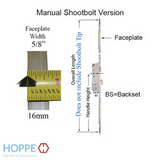 HOPPE 3-POINT MULTIPOINT LOCK, DOOR HEIGHTS 79.57 - 83.50", 1-3/8" BACKSET, SHOOTBOLT VERSION