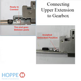 HOPPE 3-POINT MULTIPOINT LOCK, DOOR HEIGHTS 85.47"- 89.41", 1-3/4" BACKSET, SHOOTBOLT VERSION