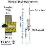 HOPPE 3-POINT MULTIPOINT LOCK, DOOR HEIGHTS 88.43"- 92.36", 1-3/4" BACKSET, SHOOTBOLT VERSION