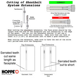 HOPPE 3-POINT MULTIPOINT LOCK, DOOR HEIGHTS 88.43"- 92.36", 1-3/4" BACKSET, SHOOTBOLT VERSION