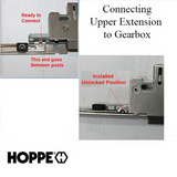 HOPPE 3-POINT MULTIPOINT LOCK, DOOR HEIGHTS 88.43"- 92.36", 1-3/4" BACKSET, SHOOTBOLT VERSION
