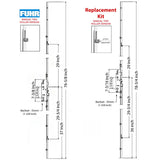 Hoppe Multipoint Lock, 1-3/8" Backset, Manual 2 Rollers @ 29.53" Btm &amp; 28.74" Top