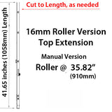 Weathershield Manual Version Lock Rollers at 29.53" &amp; 35.82"