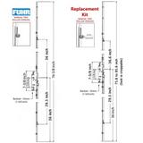 HOPPE REPLACEMENT FOR FUHR AUTOMATIC MULTIPOINT LOCK WITH ROLLERS
