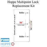 HOPPE REPLACEMENT FOR FUHR AUTOMATIC MULTIPOINT LOCK WITH ROLLERS