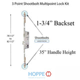 Replacement Lock Kit for 80-3/4 inch Shootbolt Multipoint Lock - Active Doors