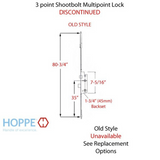 92-1/2 inch 3 point Shootbolt Multipoint Lock for Active Doors Discontinued Replacement Available