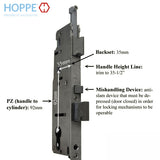 HOPPE Replacement for FUHR / Caradco 5-Point Multipoint Lock - 93 in. Active