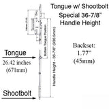Tongue / Shootbolt 45/92 Replacement Kit, 36-7/8 HH, 93-1/4" door