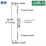 ATRIUM / GU MANUAL TRIPACT VERSION MULTIPOINT LOCK REPLACEMENT KIT FOR OLD STYLE LOCK with Different sizes backset