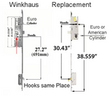 20mm Winkhaus Oml Replacement 45/92 P2000 76-1/4" Single Door