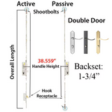 20mm Winkhaus 45/92 One Motion 71-1/2 -85" Double Door Replacement Kit