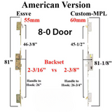 Essve 81" Multipoint Lock, 20mm 60/92 Active Single Door - American Version