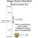 Replacement Kit for Winkhaus 5-Point Roller/Shootbolt in Weathershield Doors