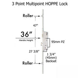 Replacement Kit for Winkhaus 5-Point Roller in Weathershield Doors