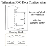 Trilennium 3000 Series Multipoint Lock for 10 Foot Door Right Hand Inswing No Strike Plates