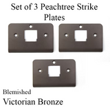 Blemished Trilennium Set of 3 Strikes & Screws, 2-1/4" Door Kit - Victorian Bronze
