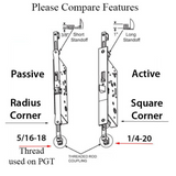 Active Concealed Rod, 60/92 Mortise Lock, No Faceplate - PGT