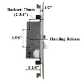 Active Concealed Multi-Point Lock Rod , 70/92 Radius Faceplate Attached Peachtree