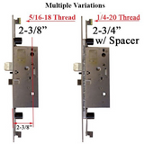 Active Concealed Multi-Point Lock Rod , 70/92 Radius Faceplate Attached Peachtree