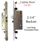 Active Concealed Multi-Point Lock Rod , 70/92 Radius Faceplate Attached Peachtree