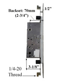 Passive Lock For Concealed Rod 70/92, Right Hand, Radius Faceplate Attached
