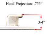 Sliding Door 3 Point Strike Bar, W5203-76s1 Radius Ends, .755 Offset