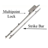 Sliding Door 3 Point Strike Bar, W5203-76s1 Radius Ends, .755 Offset