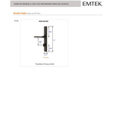 Emtek 4046 STRETTO Narrow Trim Lockset, 1-1/2" x 11" Arched Non-Keyed, Brass Tubular, Dummy Pair