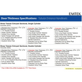 Emtek EMP4310 Knoxville Single Cylinder Entrance Handleset - Brass Tubular - EMPowered Upgrade