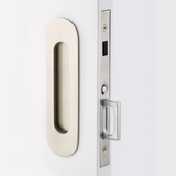 Emtek 2166 Narrow Oval Pocket Door Mortise Locks (2" x 7-1/4") - Dummy