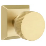 Emtek 8131 Select Brass Knob With Conical Stem And Quincy Rosette Passage Set