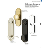 Emtek 8990 Colonial 5-1/2" Center-to-Center Keyed Sideplate Lockset, Passage/Single Keyed - Brass Tubular