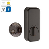 Emtek EMP8455 Low Profile Deadbolt - Classic Brass - Single Cylinder - EMPowered Upgrade