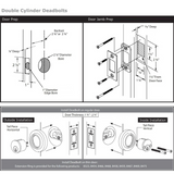 Emtek 8355 Low Profile Deadbolt - Classic Brass - Double Cylinder