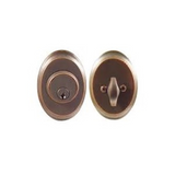 Emtek 8458 Saratoga Deadbolt - Brass - Single Cylinder