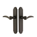Emtek 4141 STRETTO Narrow Trim Lockset, 2" x 10" Arched Non-Keyed, Brass Tubular, Passage