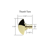 THUMB TURN KIT FOR MULTIPOINT LOCK TRIM, EMTEK - POLISHED BRASS