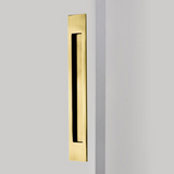 Emtek 220314 Modern Rectangular Brass Flush Pulls (2" x 14")