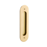 Emtek 2212 Narrow Oval Brass Flush Pulls (2" x 7-1/4")