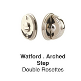 Emtek 8482 Watford Thumbturn Privacy Bolt - Double Rosettes - Use with Brass Passage Set