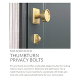 Emtek 8382 Wilshire Thumbturn Privacy Bolt - Use with Brass Passage Set